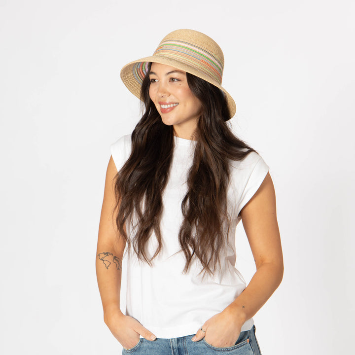 Milta - Mixed Crochet Raffia Bucket Hat