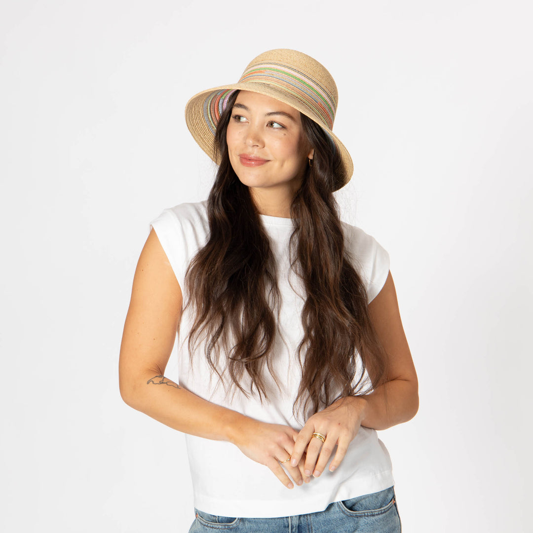 Milta - Mixed Crochet Raffia Bucket Hat