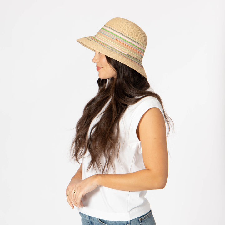 Milta - Mixed Crochet Raffia Bucket Hat