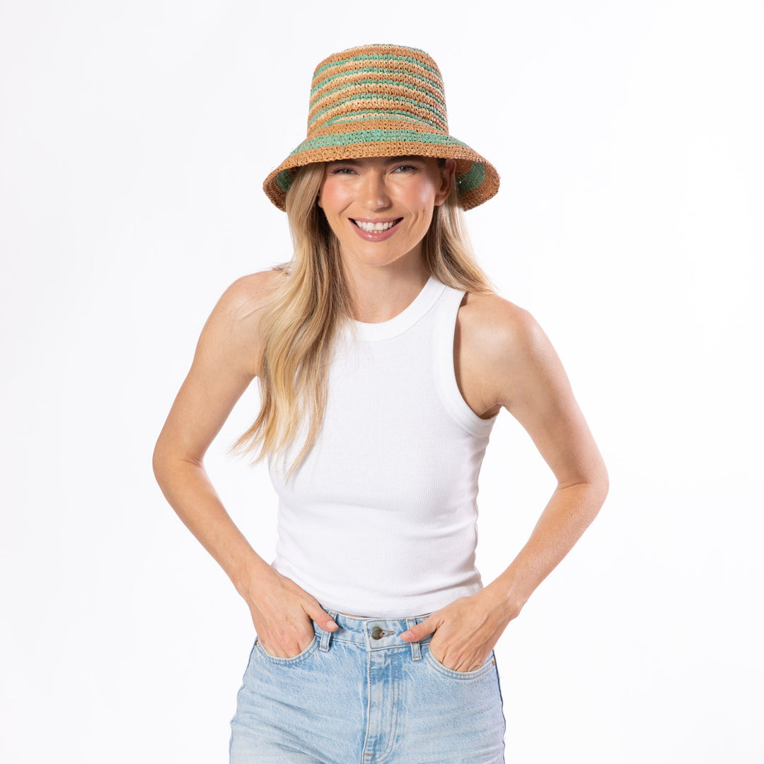 Daisy - Raffia Bucket Hat-BUCKET-San Diego Hat Company