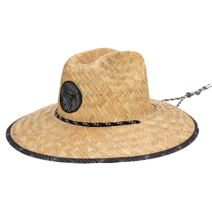Mens Straw Lifeguard with Tropical Printed Under-brim (RSM5961)