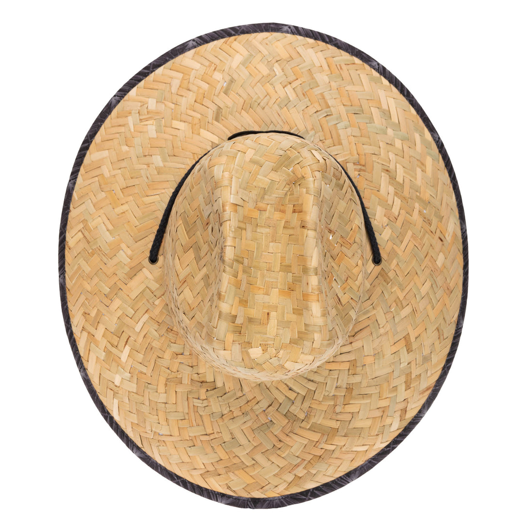 Mens Straw Lifeguard with Tropical Printed Under-brim (RSM5961)