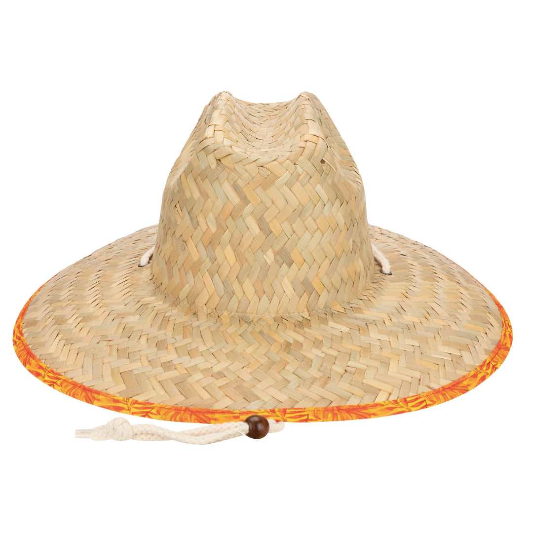 Mens Straw Lifeguard with Tropical Printed Under-brim (RSM5961)