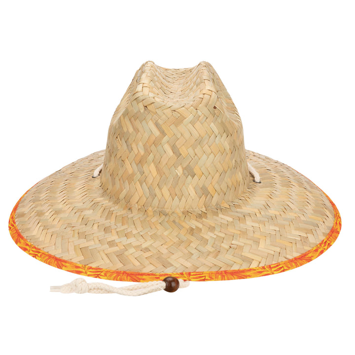 Mens Straw Lifeguard with Tropical Printed Under-brim (RSM5961)