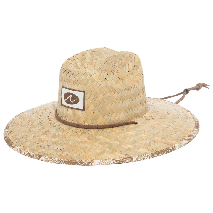 Mens Rush Straw Lifeguard with Tropical Palm Leaf Under-brim (RSM5964)
