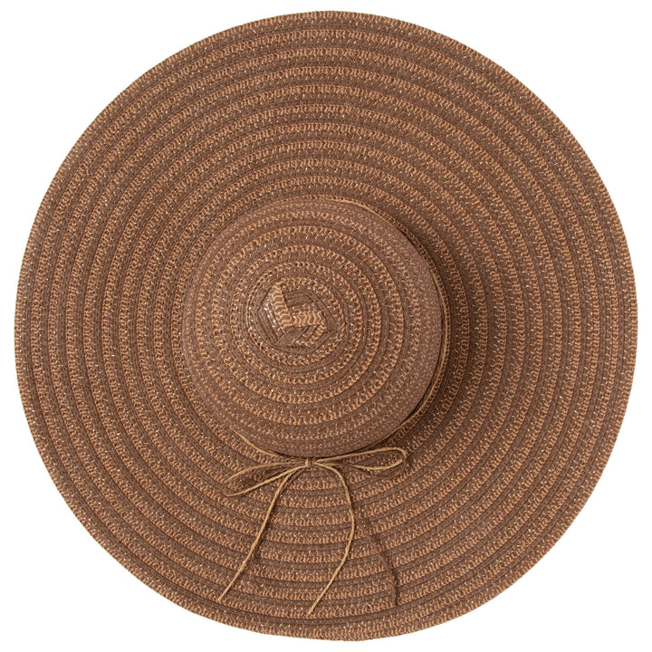 Wide Brim Floppy Sun Hat with Gold Lurex (UBL6836)