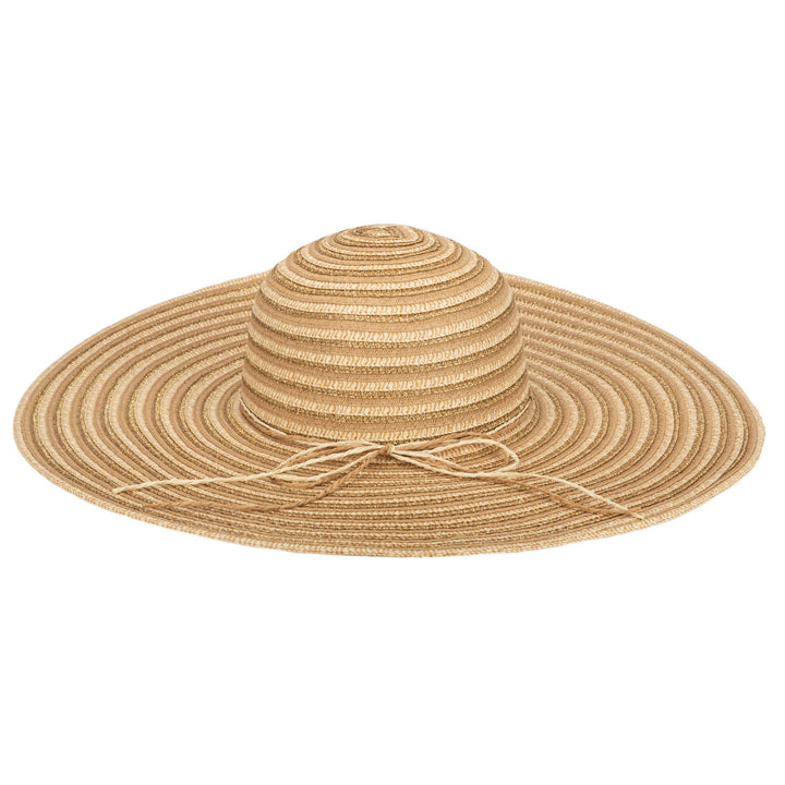 Wide Brim Floppy Sun Hat with Gold Lurex (UBL6836)