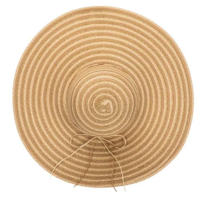 Wide Brim Floppy Sun Hat with Gold Lurex (UBL6836)