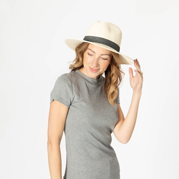 Out of Office -  Ultrabraid Fedora With Chambray Band (UBM4457)