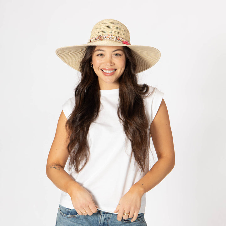 Maria - Open Weave Pattern Sun Hat