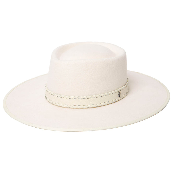 Wool Fedora with Tonal Leather Band by FRYE - WA91873FRYA