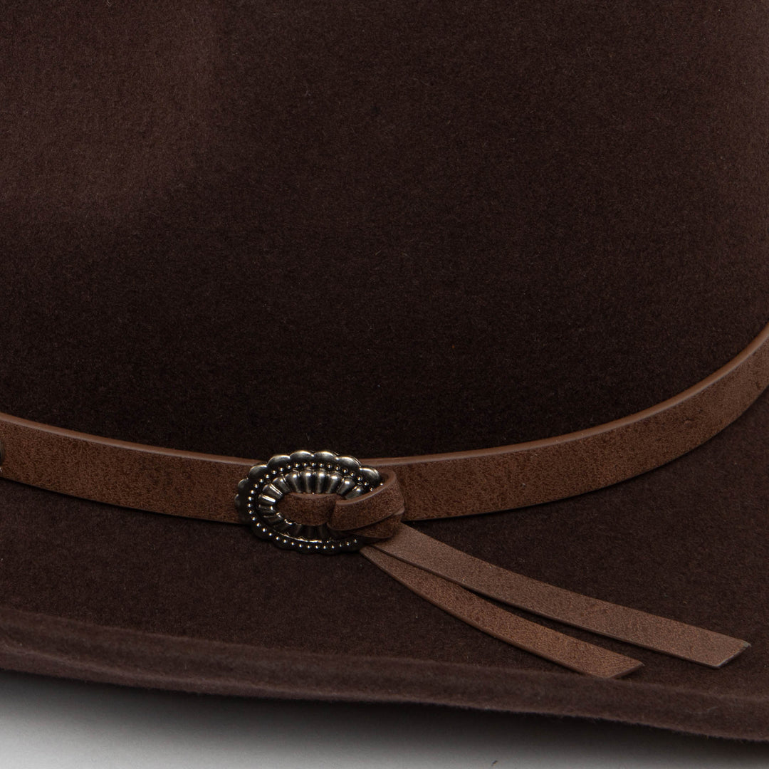 Wool Pinch Crown Cowboy with Leather Band by FRYE - WF91889FRYB
