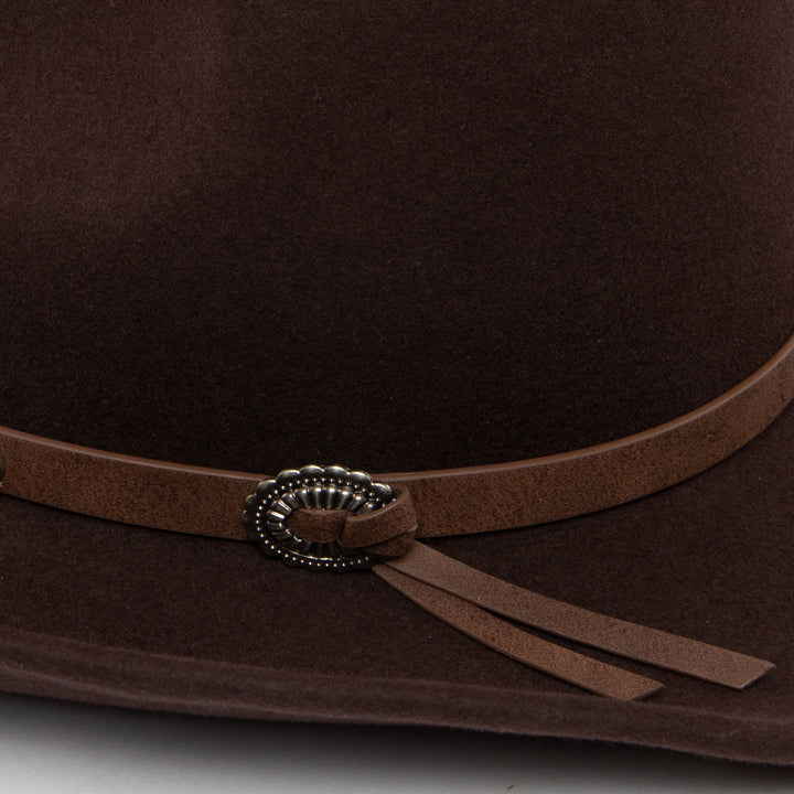 Wool Pinch Crown Cowboy with Leather Band by FRYE - WF91889FRYB