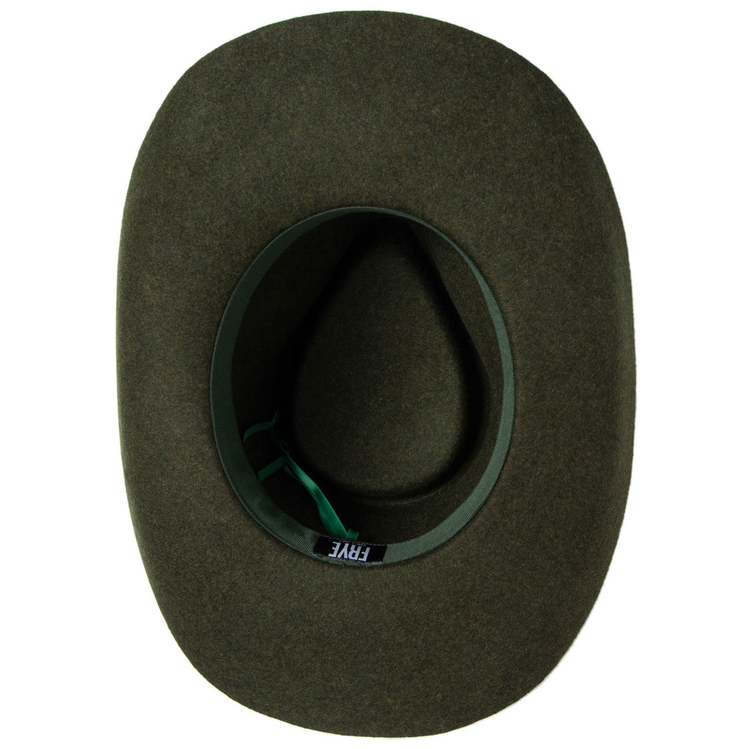 Wool Cowboy Hat with Pinch Crown and Feather by FRYE - WA93018FRYA