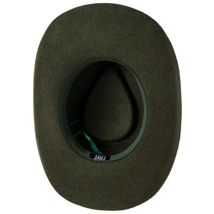 Wool Cowboy Hat with Pinch Crown and Feather by FRYE - WA93018FRYA