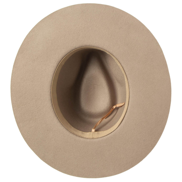 Loretta - Stiff Brim Fedora with Suede Band and Gold Chain (WFH8251)