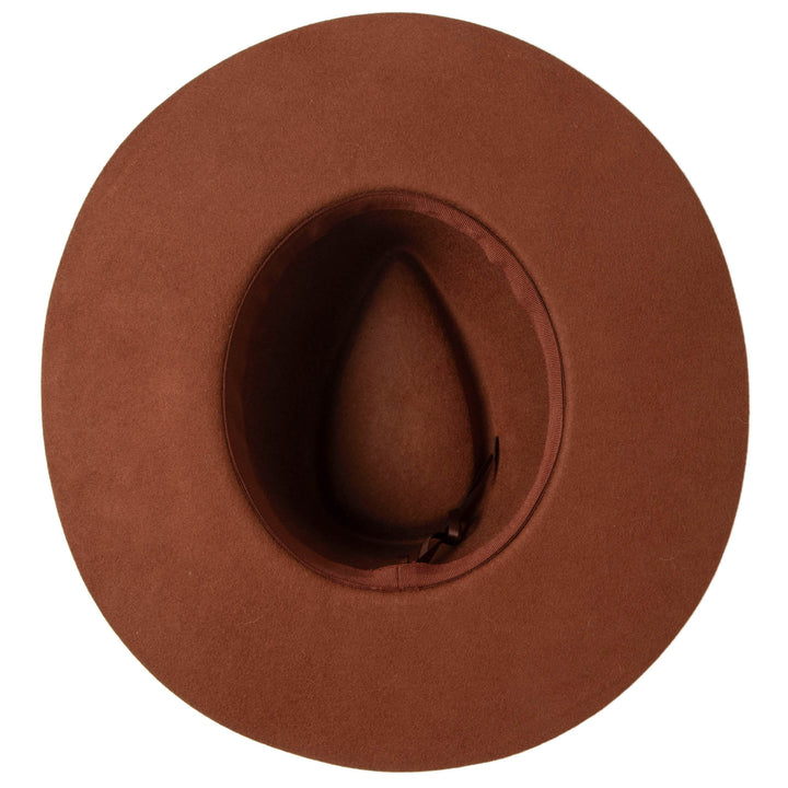 Farrah - Stiff Brim Fedora with Patterned Fabric Band (WFH8252)