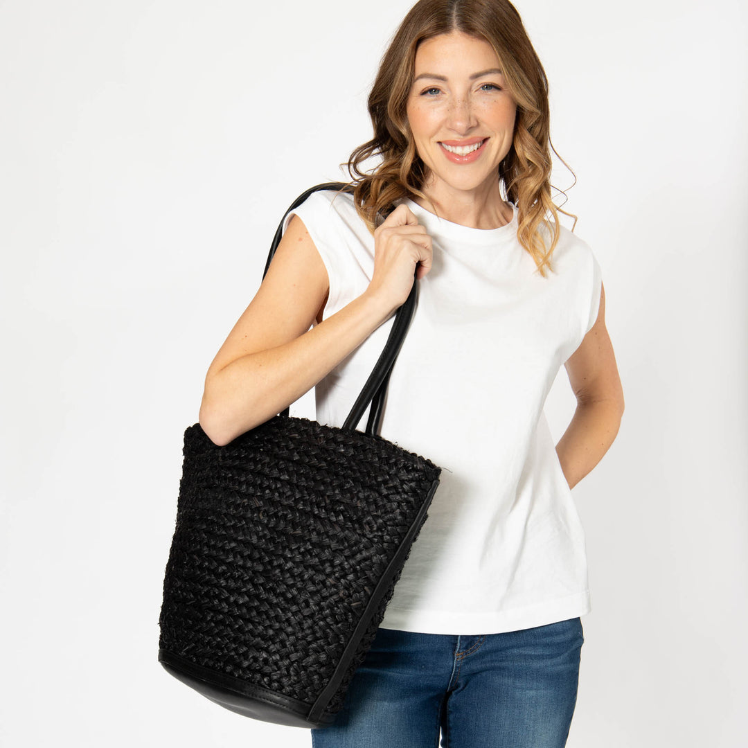 Maya - Raffia Structured Tote