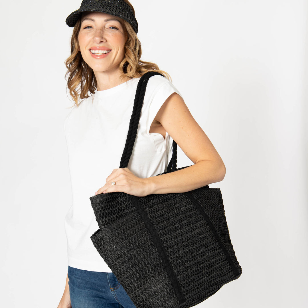 Cruz - Crochet Tote with Matching Visor