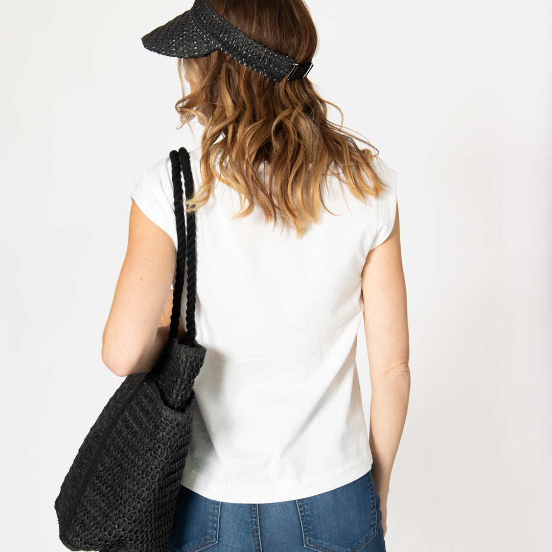 Cruz - Crochet Tote with Matching Visor