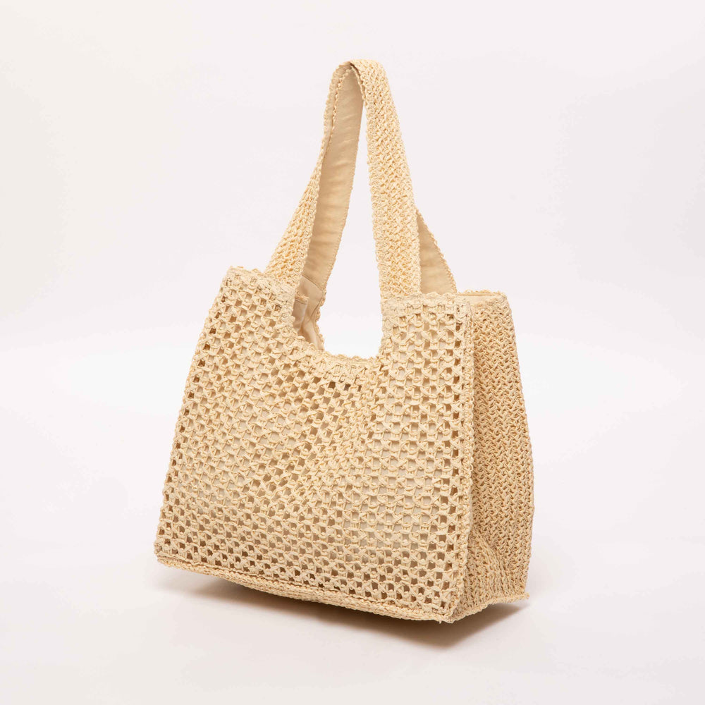 CAPSULE 3: Cora Crochet Raffia Hand Bag-BAG-San Diego Hat Company