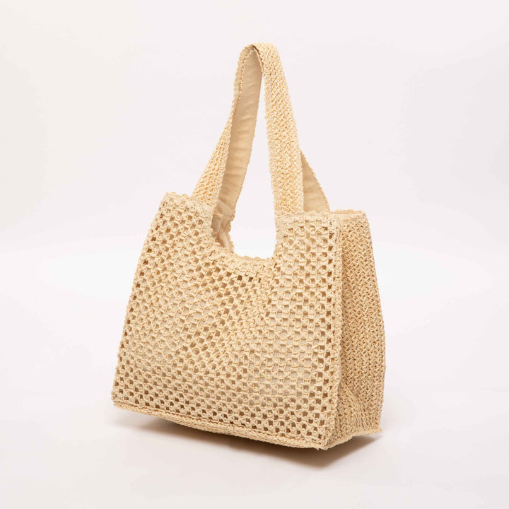 CAPSULE 3: Cora Crochet Raffia Hand Bag-BAG-San Diego Hat Company