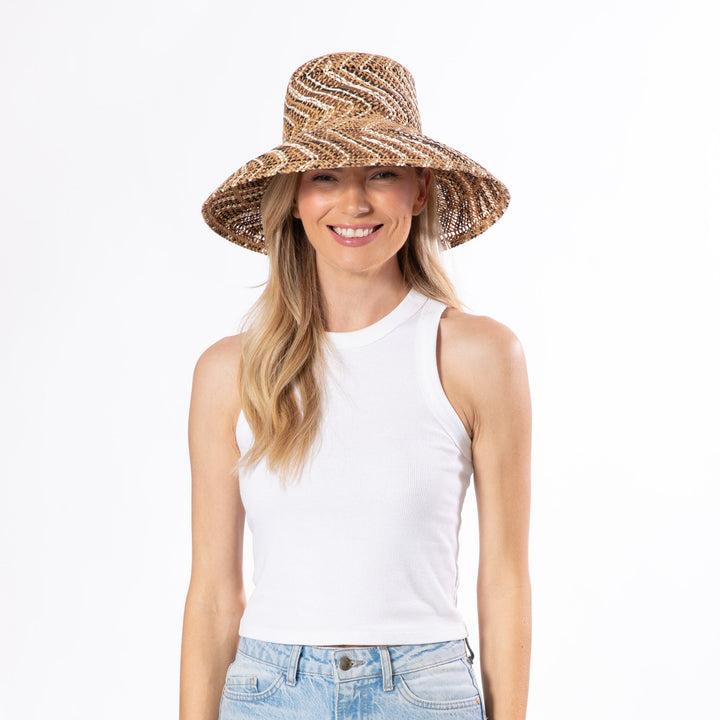 Briza - Paper Straw Open Weave Round Crown-ROUND CROWN-San Diego Hat Company