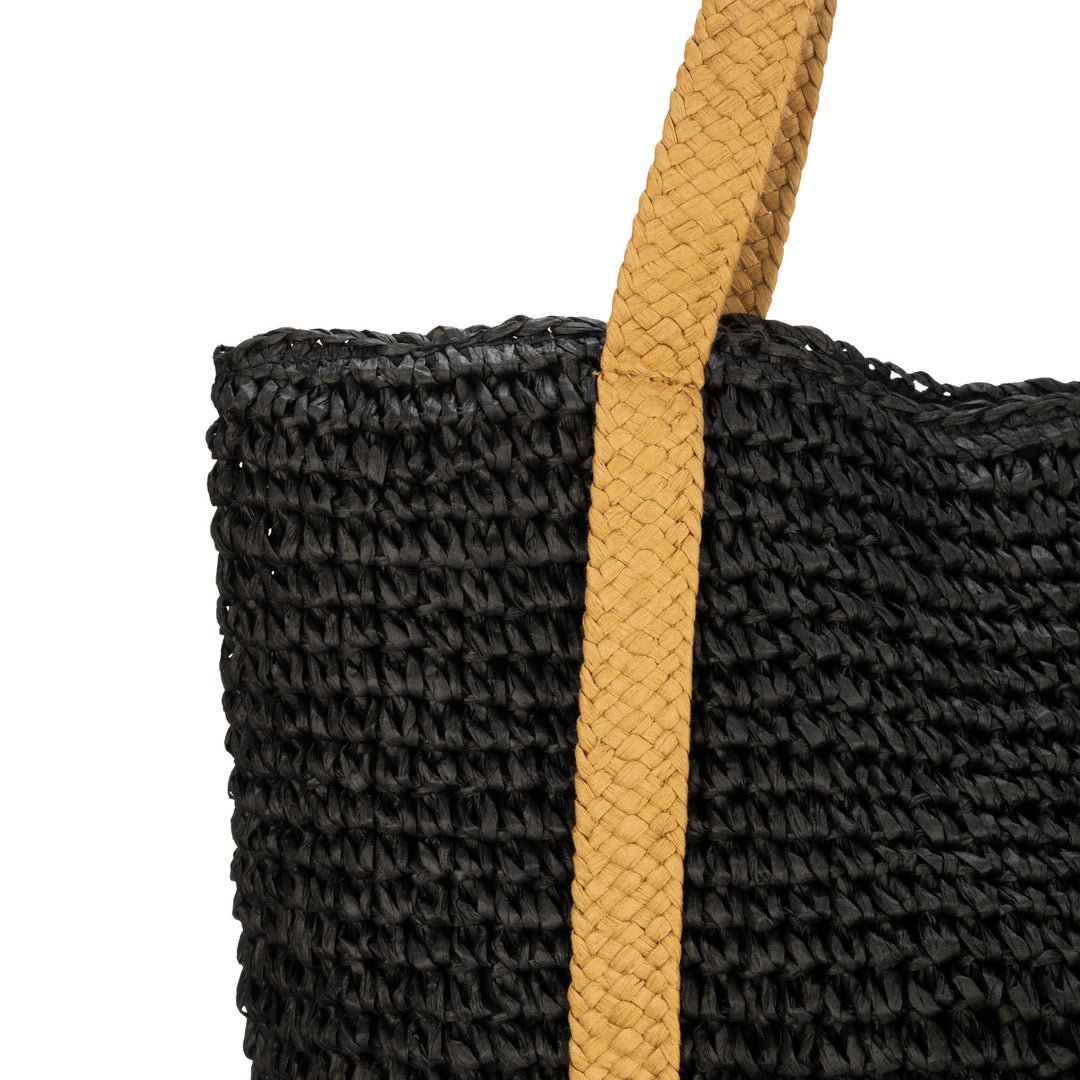 Day Trip - Woven Tote with hat Holder Straps