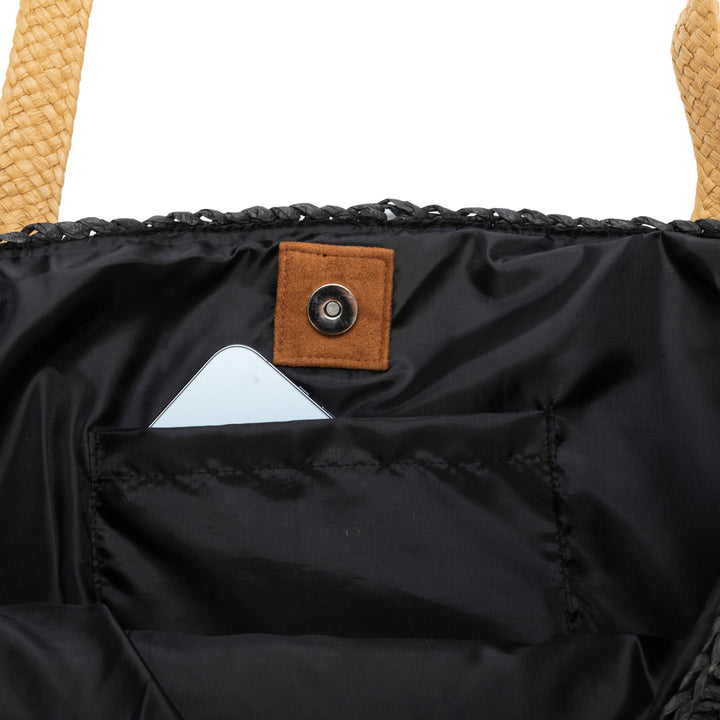 Day Trip - Woven Tote with hat Holder Straps