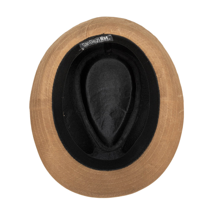 Mens Cut and Sew Waxed Cotton Stingy Brim Fedora