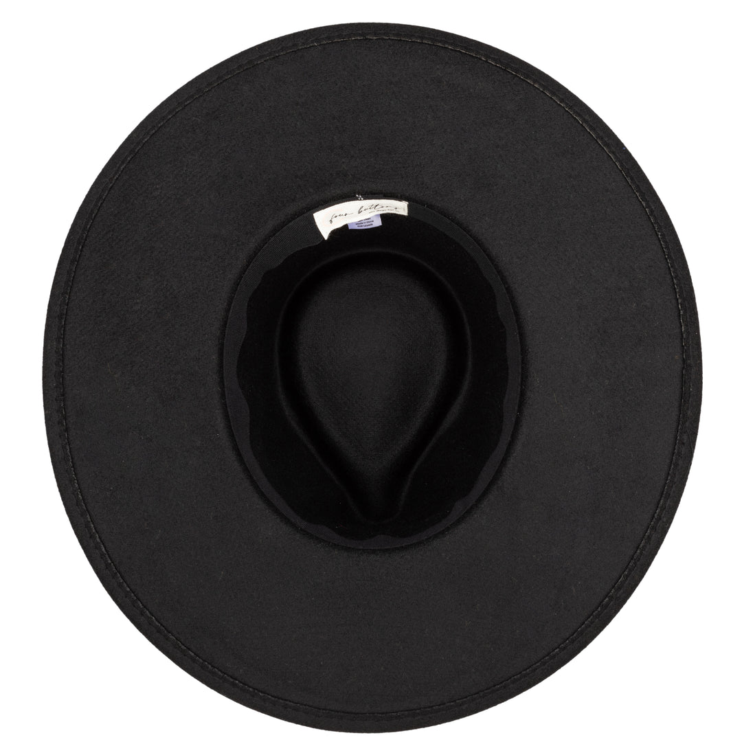 Faux Felt Wide Brim Fedora W/ Twisted Band (CTH3755)