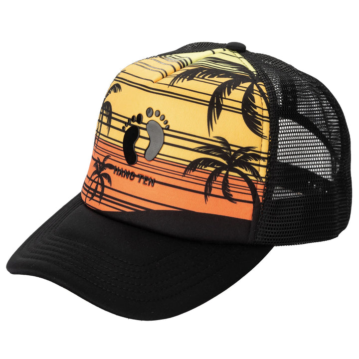 Hang Ten Sublimated Trucker Hat with Gel Print Logo and Mesh Back - HTH0207