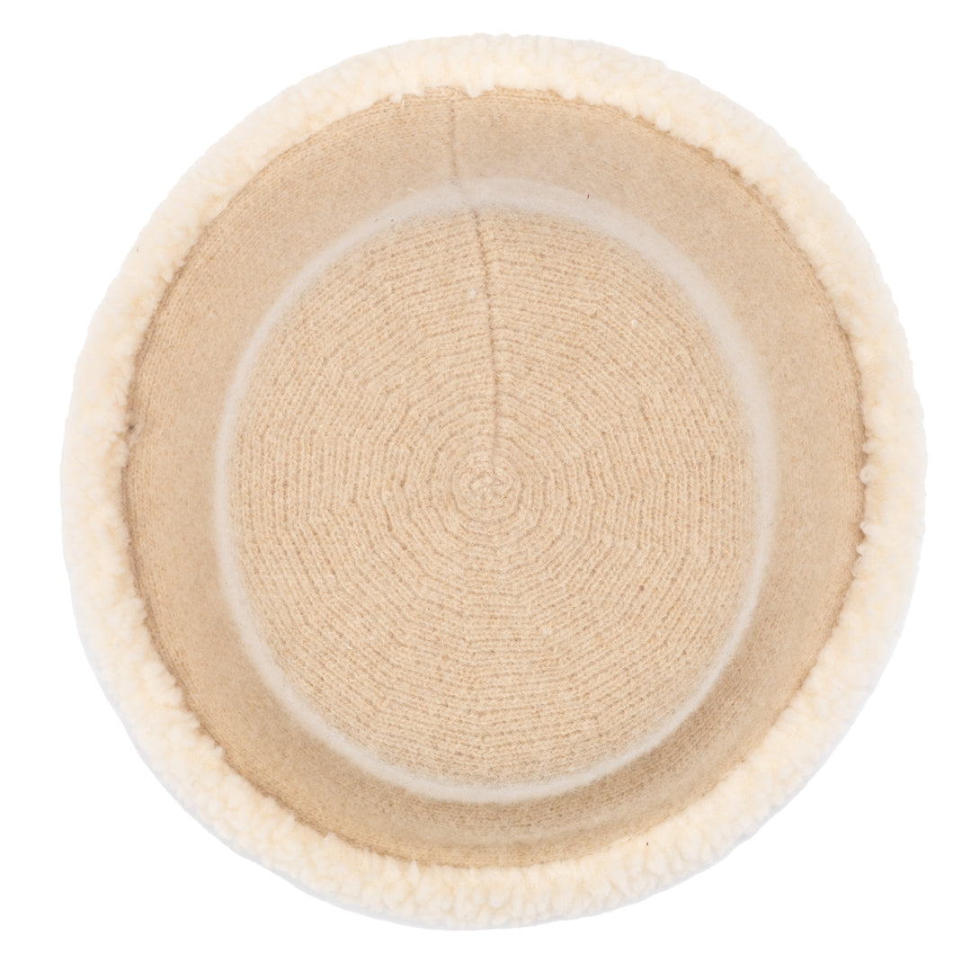 Burr Oak - Machine Knit Wool Blend Bucket with Shearling Edge (KNH1512)