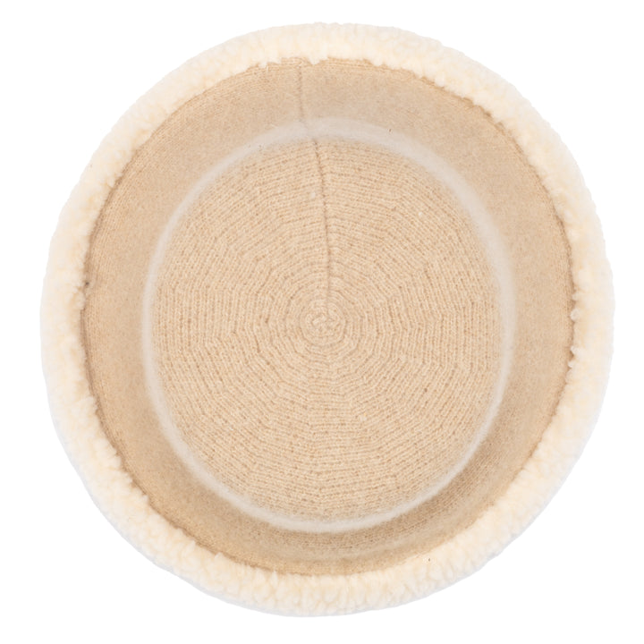 Burr Oak - Machine Knit Wool Blend Bucket with Shearling Edge (KNH1512)