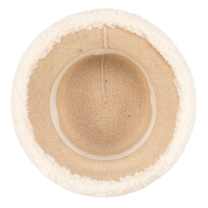 Burr Oak - Machine Knit Wool Blend Bucket with Shearling Edge (KNH1512)