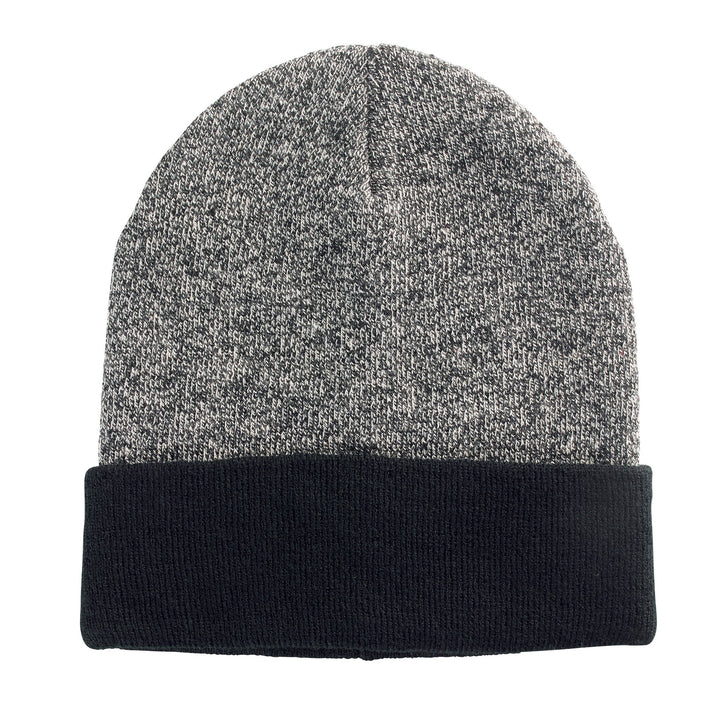Womens Marled Yarn Beanie With Cuff (KNH3386)