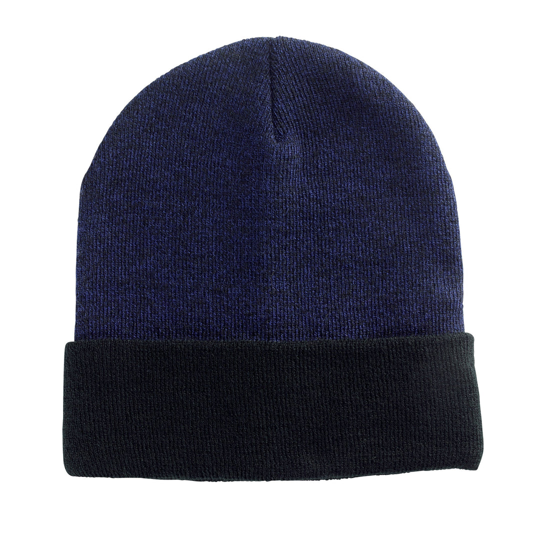 Womens Marled Yarn Beanie With Cuff (KNH3386)