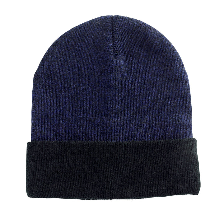 Womens Marled Yarn Beanie With Cuff (KNH3386)