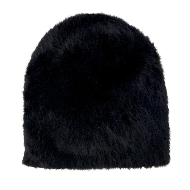 Womens Oversized Angora Fur Beanie (KNH3388) -FS