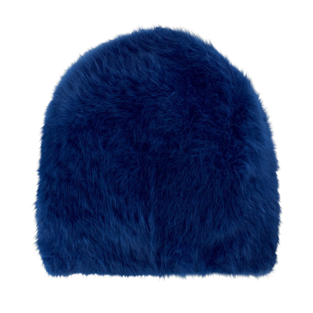 Womens Oversized Angora Fur Beanie (KNH3388) -FS