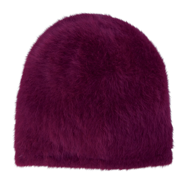 Womens Oversized Angora Fur Beanie (KNH3388) -FS