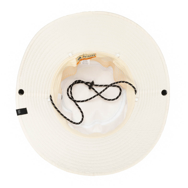 Outdoor Boonie Hat with Neck Flap and Adjustable Chin Cord