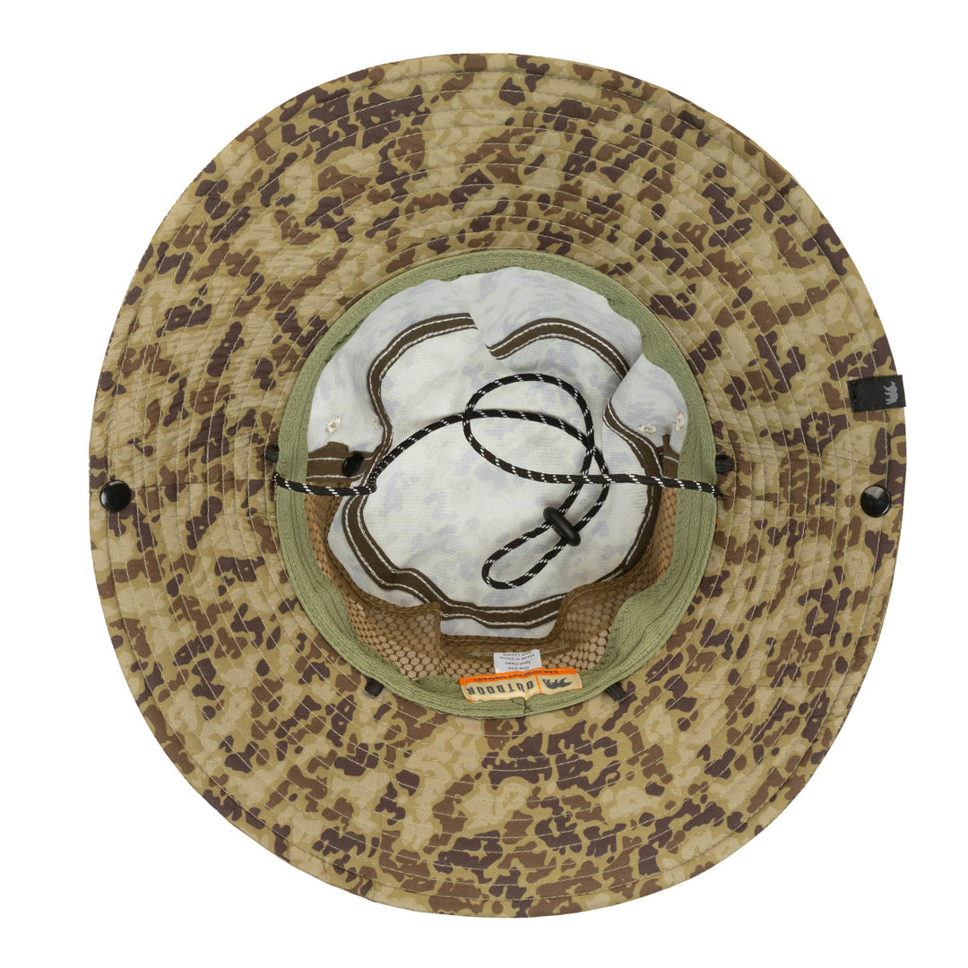 Outdoor Boonie Hat with Neck Flap and Adjustable Chin Cord