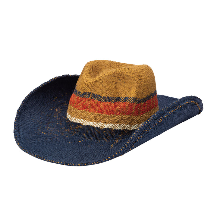 Take Me - Paper Striped Cowboy With Wired Brim (PBC1040)