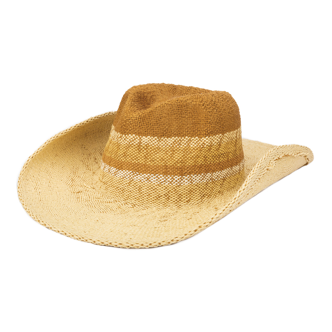 Take Me - Paper Striped Cowboy With Wired Brim (PBC1040)