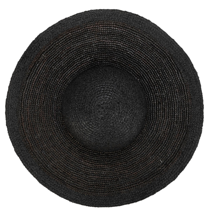Elegant - Raffia Braid Round Crown Floppy Sun Hat