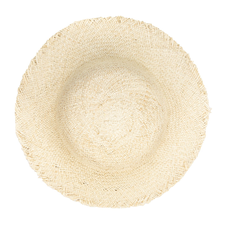 Naturalist - Palm Straw Bucket with Raw Edge