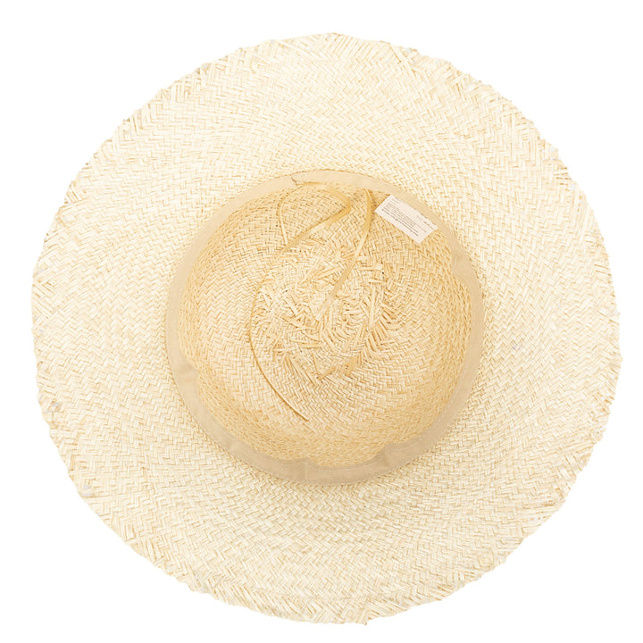 Naturalist - Palm Straw Bucket with Raw Edge
