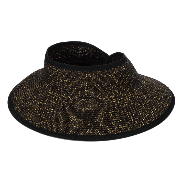 Shimmer - Ultrabraid Mini Roll Up Visor W/ Gold Lurex