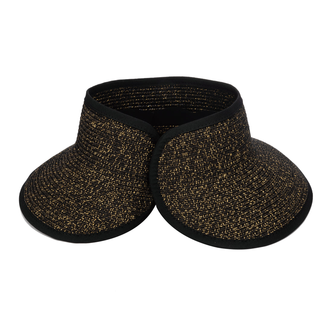 Shimmer - Ultrabraid Mini Roll Up Visor W/ Gold Lurex